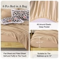 thumbnail image 2 of Btargot 6 Piece Leopard Print Queen Comforter Set Cute Bows Ruffles Wild Style Bohemian Bedding Set, 2 of 12
