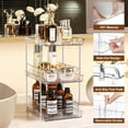 thumbnail image 4 of 3 Tier 2 Pack Clear Pull-Out Home Organizers with 2pcs Storage Drawers, Multi-Purpose Slide-Out Organizers and Storage, Bathroom Organizer, Kitchen Organizer, Medicine Organizer Cabinet, 4 of 6
