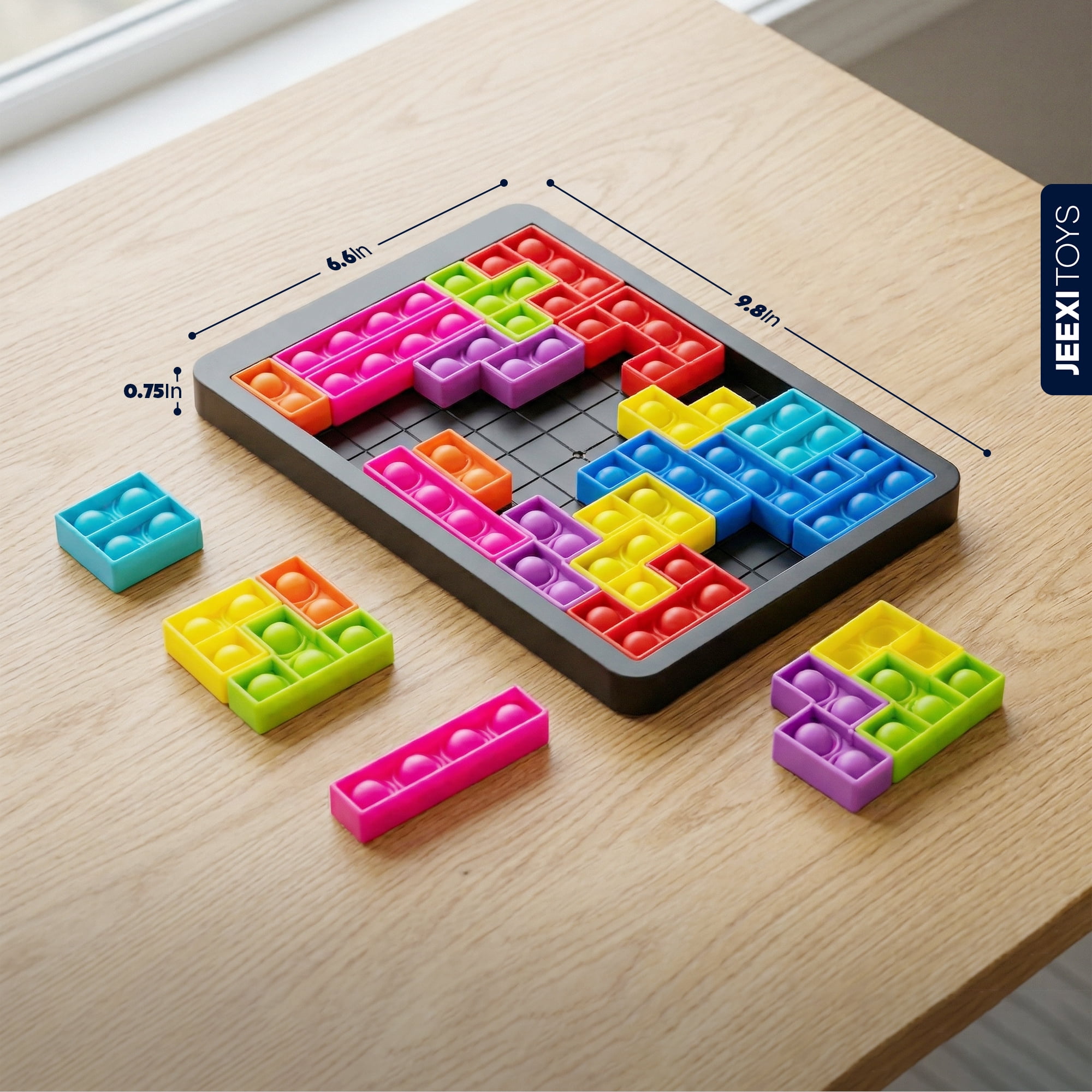 JEEXI, Pop Push It Interactive Puzzle Game, Multicolor, Stress