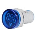 thumbnail image 3 of 12-500V Mini Voltmètres Numériques Ronds avec Indicateur LED Bleu, 3 of 8