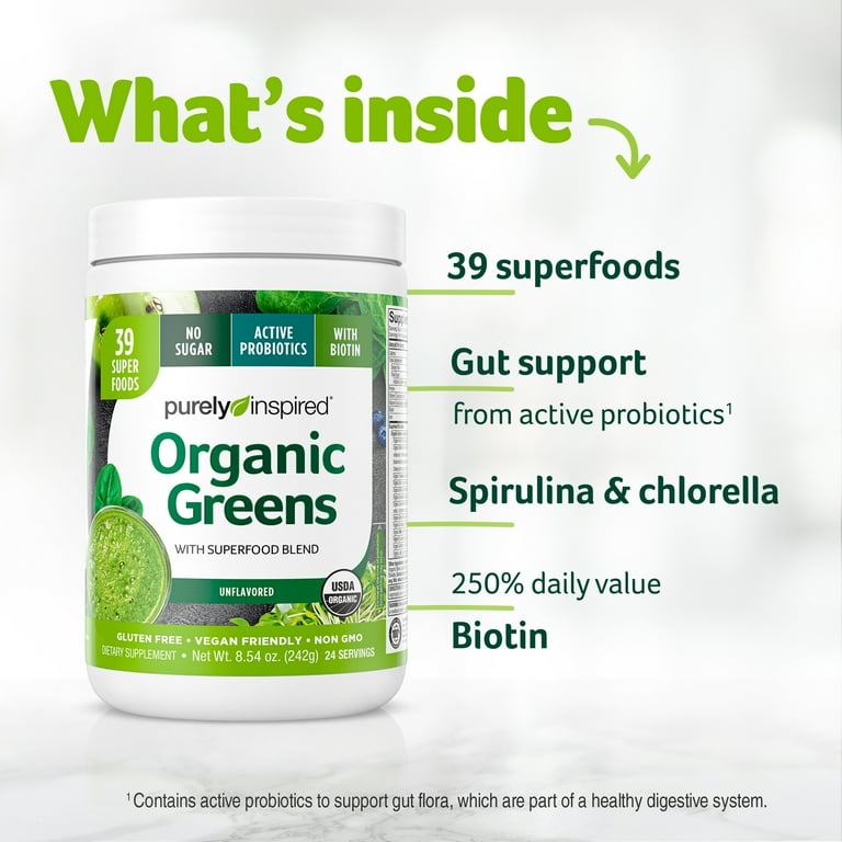 Purely Inspired Organic Greens Superfood Supplement Powder Blend