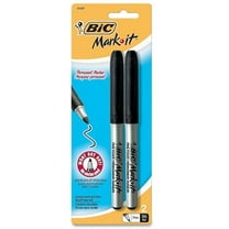 Bic Mark-It Fine Point Permanent Marker, Black 2 ea (Pack of 3)