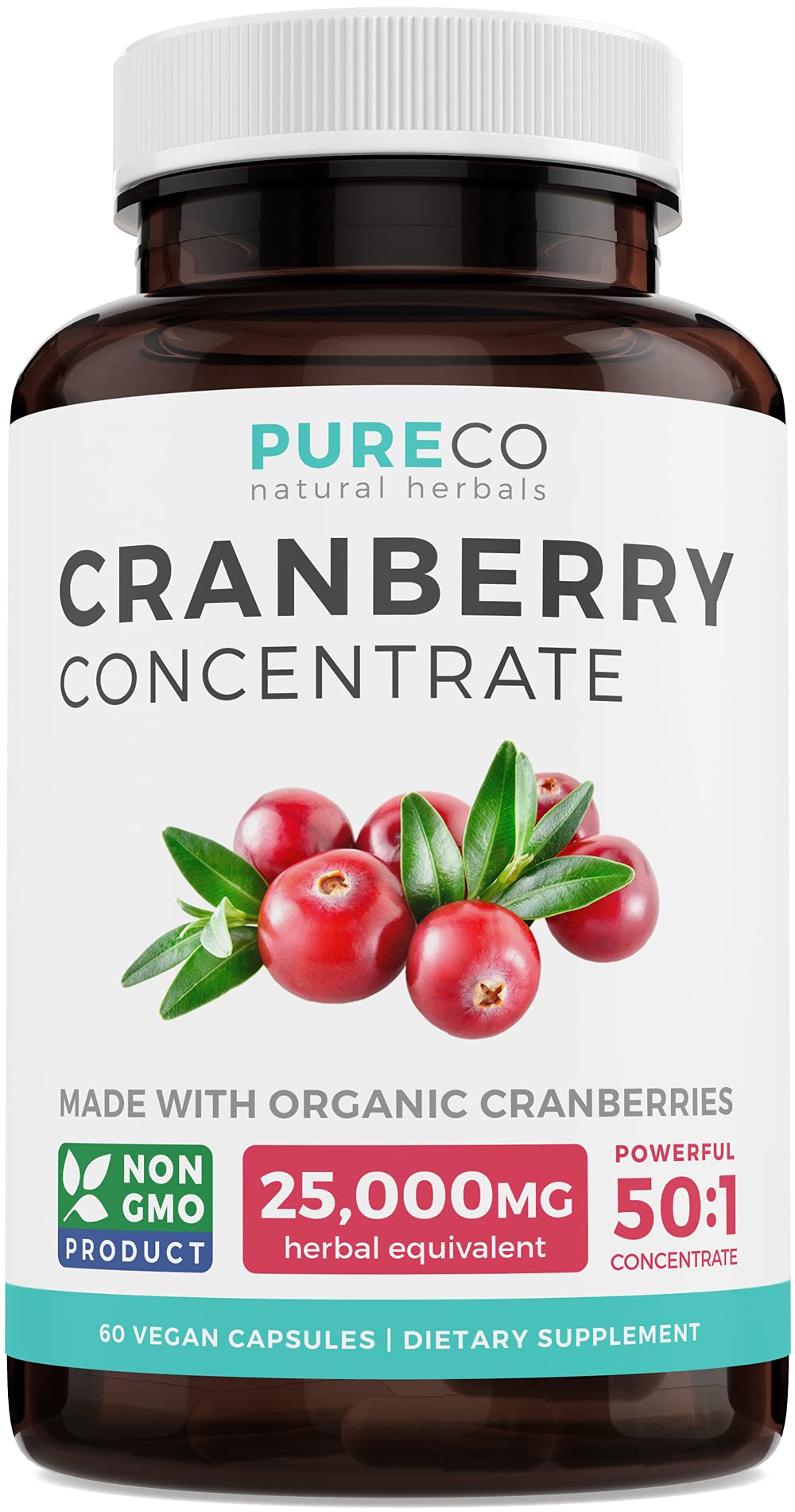 Organic Cranberry Pills 501 Concentrate Equals 25,000mg of Fresh