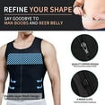 thumbnail image 3 of FITVALEN Mens Slimming Body Shaper with Zipper Compression Shirt Shapewear Waist Trainer Corset Abs Tank Top Gym, 3 of 7