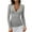 Grey, variant on IWRICH Women's Long Sleeve Henley Shirts 2025 Fall Clothes Fitted Casual Work Basic Tops Button V Neck Tee T-Shirts Pink S