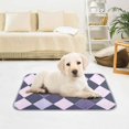 thumbnail image 6 of Pet Cooling Pad Foldable Self Cooling Mat Breathable Pet Cushion Sleep Pad for Dogs and Cats Purple and Blue Argyle Pattern M, 6 of 9