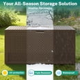 thumbnail image 3 of SEGMART Outdoor Deck Box Lockable,90 Gallon Outdoor Storage Box Waterproof,Patio Deck Storage for Toy,Furniture Cushions,Garden Tools and Combinable Garage, 3 of 7