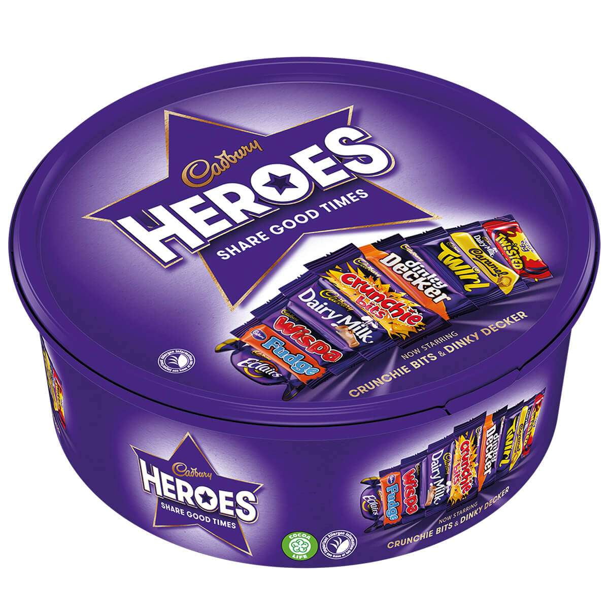 Cadbury UK Heroes Assorted Tub of Chocolates and Toffees 600g Walmart