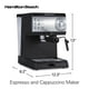 thumbnail image 2 of Cafetera Espresso Hamilton Beach Negro Plata 15 Bares 2 Tazas Cappuccino Mocha Latte, 2 of 8
