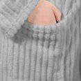 thumbnail image 5 of Htigea Women's Fleece Bathrobe Soft Comfy Long Sleep Robe Belt with Belt and Pocket Winter Warm Loungewear Gray,Free Size, 5 of 5