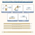 thumbnail image 4 of Adjustable 1-inch Diameter Heavy Duty Gold Curtain Rod, 72 to 144 inches, 4 of 5