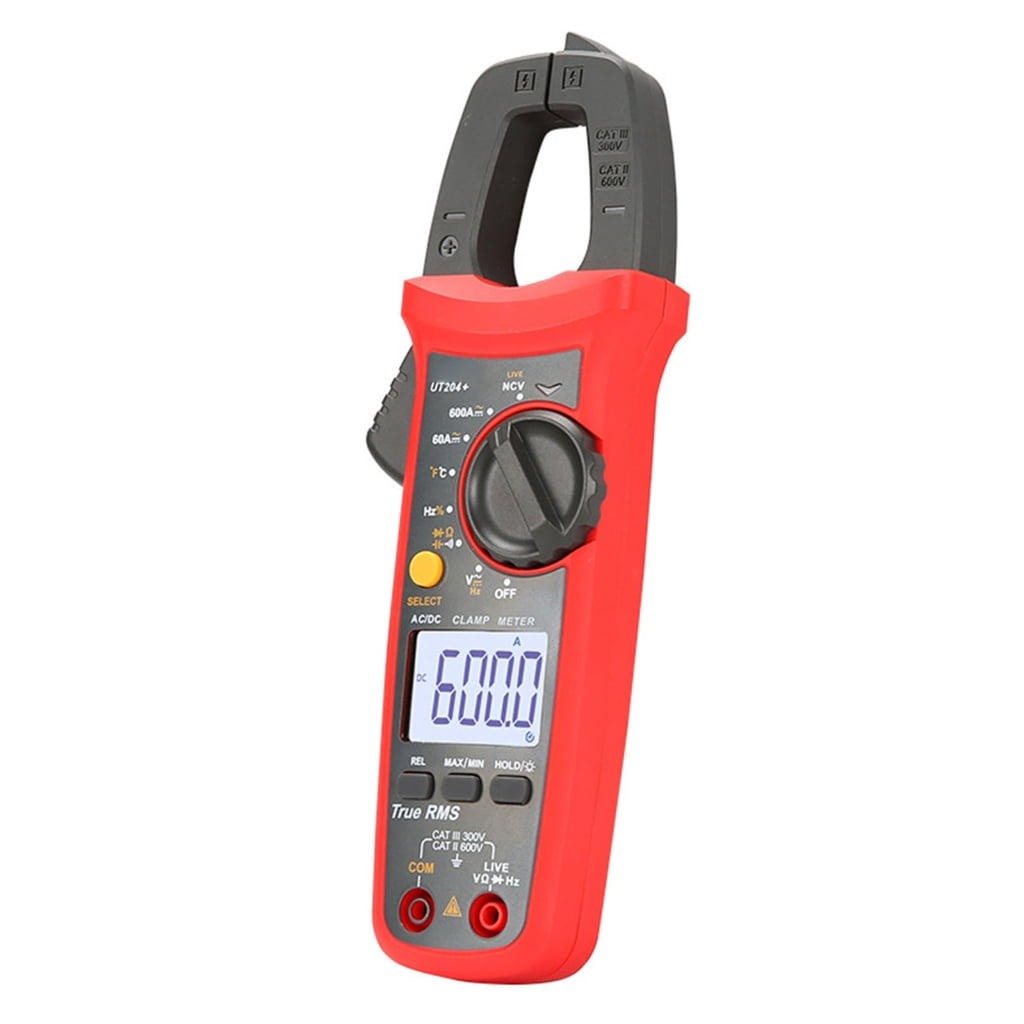 MOMOJIA Multimeter Clamp Meter with Data Hold Backlit Professional Meter Electrician Tool Measuring Diode Resistance Frequency