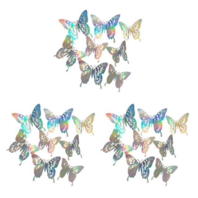 relayinert Decorative Butterflies Wall Stickers - Beautiful Addition To Home Multiple LK12 Colorful 3Set