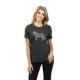 thumbnail image 2 of Thread Tank Bernese Mountain Dog Silhouette Women's Relaxed Crewneck T-Shirt Tee Charcoal 2X-Large, 2 of 4
