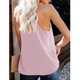 thumbnail image 4 of Camiseta sin mangas con tirantes finos para mujer, cuello en V, costura de encaje puro, camisas sin mangas informales de verano, 4 of 6