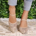 thumbnail image 5 of Miluxas Embroidered Mesh Slingback Heels for Women Kitten Heel Pumps Pointed Toe Backless Wedding Shoes Beige 7(39), 5 of 9