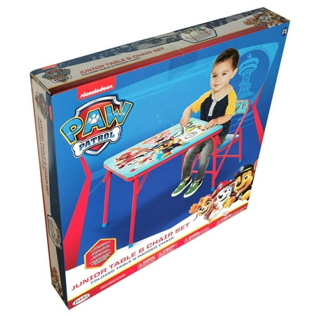 Paw Patrol Junior Table & Chair Set, Folding Table, Padded Chairs
