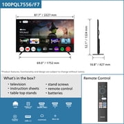 Philips 100 Class QLED+ 4K UHD (2160p) 144Hz Google Smart TV (100PQL7556/F7)