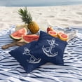 thumbnail image 5 of 2 Pack Outdoor Waterproof Throw Pillow Covers,Nautical Sailing Anchor String Sketch Decorative Square Pillow Case Patio Pillowcases for Chair Couch Sofa 16x16in, 5 of 9