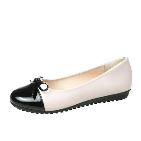 

Women‘s Flat Shoes Closed Toe Bow Decor Ballet Flats