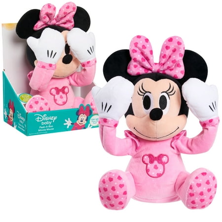Disney Baby Peek-A-Boo Plush, Minnie Mouse, Officially Licensed Kids Toys for Ages 09 Month, Gifts and Presents