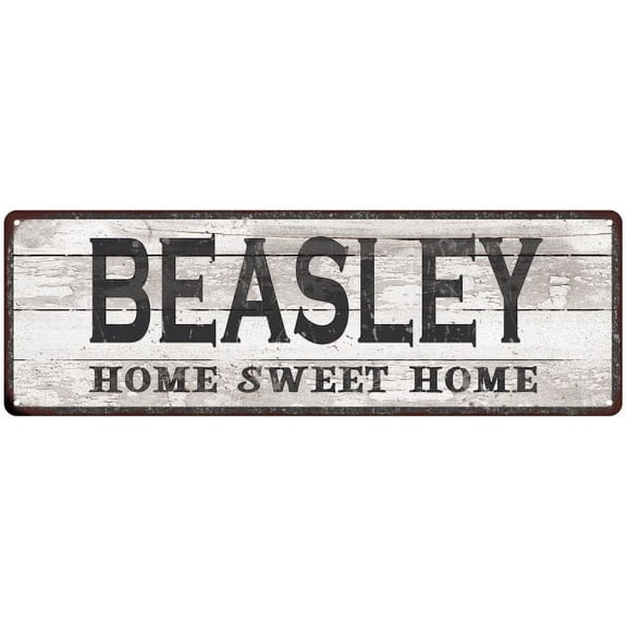 BEASLEY Home Sweet Home Country Look 6x18 Metal Sign 106180045767
