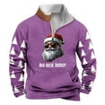 thumbnail image 1 of Sudadera sin capucha para hombre, de invierno, con cuello alto, cremallera, estampado navideño, jersey de manga larga, sudadera con capucha, blusa de poliéster para hombre, 1 of 2