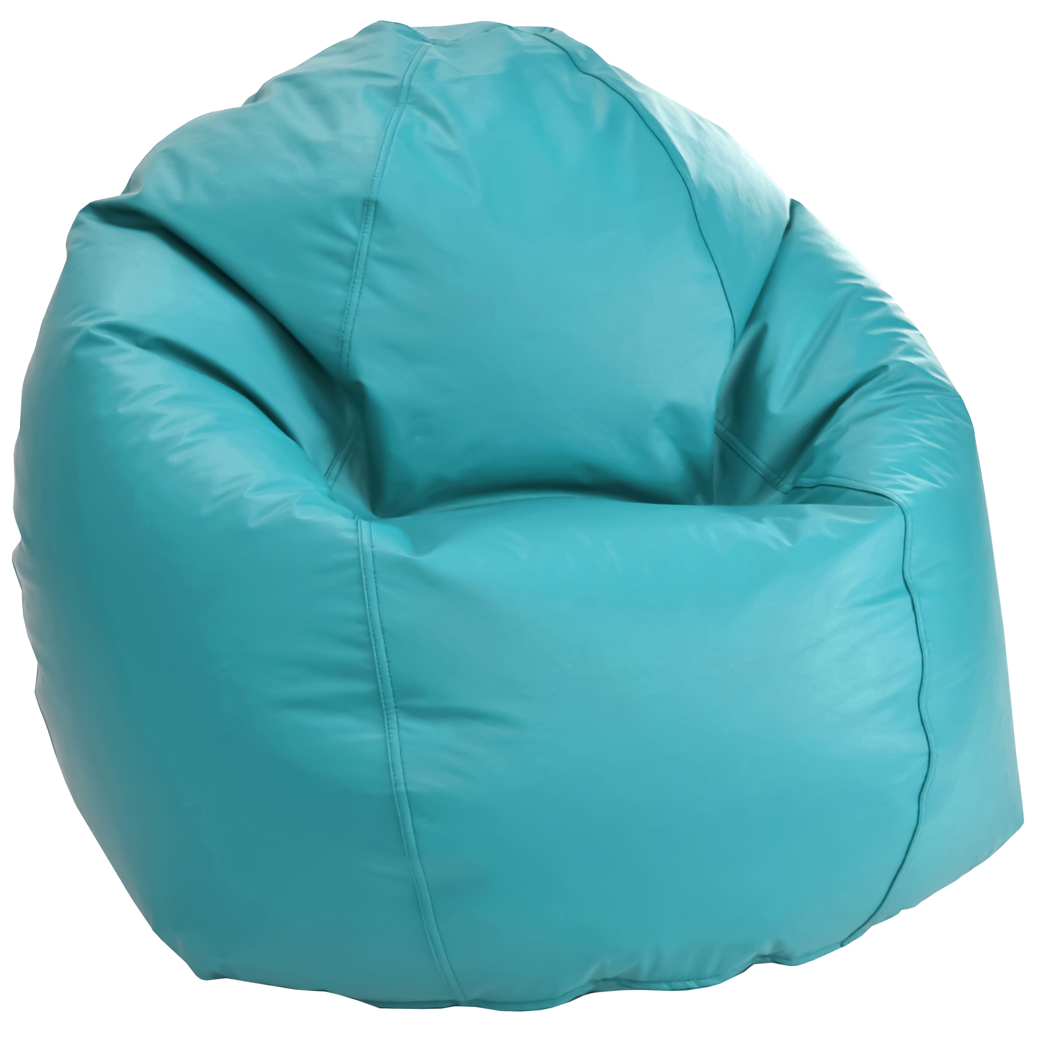 Bean Products Small Vinyl Bean Bag Chair Filled w/ Polystyrene Beads
