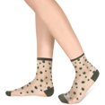 thumbnail image 5 of PTSPLLMY Sox Womens Girls Sheer Socks Mesh Lace Crew Socks Transparent See Through Ultra Thin Silk Nylon Dress Socks, 5 of 8