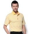thumbnail image 1 of Monterey Club Men's Ultimate Pinstripe Jersey Golf Polo Shirt #1650, 1 of 2