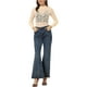 thumbnail image 2 of INSPIRAR CHIC Blusa de Encaje Floral Semitransparente de Manga Larga con Cuello Alto para Mujeres Talla S Color Albaricoque, 2 of 6