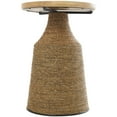 thumbnail image 5 of DecMode 17" x 24" Brown Dried Plant Handmade Wrapped Accent Table with Wood Tabletop, 1-Piece, 5 of 7