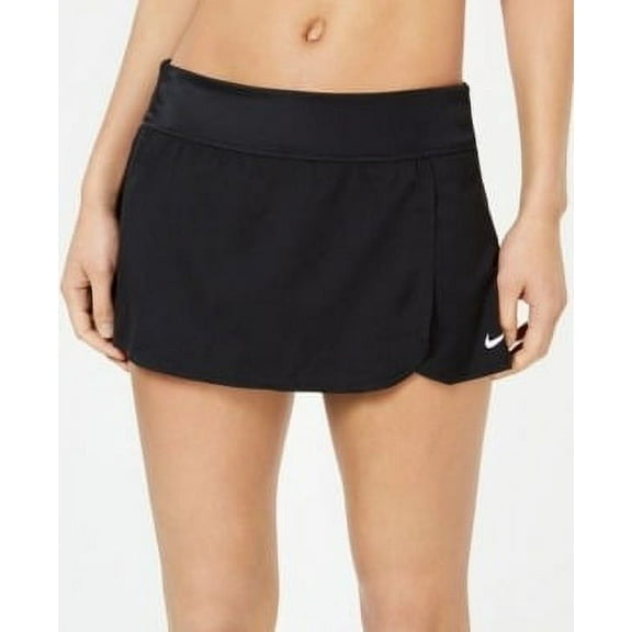 Nike Women's Swim Skirt Logo Short Polyester Pull On Stretch Black XL