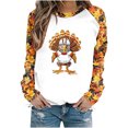 thumbnail image 4 of Wiyuqeen Thanksgiving Shirts for Women Gobble Til You Wobble T-Shirt Raglan Long Sleeve Crew Neck Graphic Pullover Tops, 4 of 5