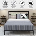 thumbnail image 5 of Giantex Metal Bed Frame w/Headboard, Bed Frame Mattress Foundation w/Wood Slat Support, No Box Spring Needed, Queen, 5 of 6