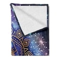 thumbnail image 2 of Geometry Soft Flannel Fleece Throw Blanket, Celestial and Terrestrial Harmony of Cosmos Mandala Form on Nebula Art, Cozy Plush for Indoor and Outdoor Use, 50" x 60", Multicolor, by Ambesonne, 2 of 5