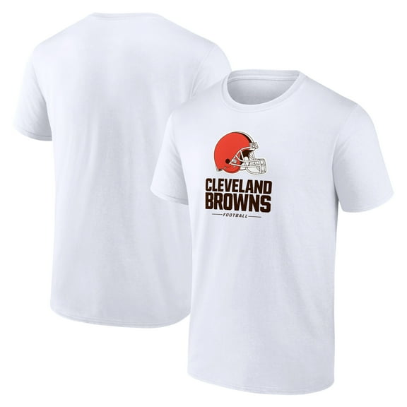 Men's White Cleveland Browns Team Lockup T-Shirt