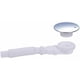 thumbnail image 5 of Desagüe de ducha 90 mm, extraplano, orificio de desagüe para plato de ducha, sifón con sistema antiolor, filtro de pelo, manguera flexible, tapa cromada, blanco, una pieza, 5 of 5