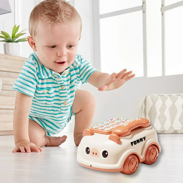 Interactive Early Education Toy Car With Music Storytelling Lights And Buttons Encouraging Walking And Motor Skills For Toddlers