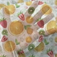 thumbnail image 3 of Fruits Tulle Curtains with Rod Pocket, Citrus Kiwi Lemon Leaves Apricot Watermelon Fresh Exotic Kitchen, Sheer Drape for Wedding Party 2 Panels, 7 Sizes, Earth Yellow Lime Green, by Ambesonne, 3 of 3