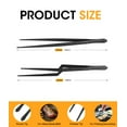 thumbnail image 2 of CREATIVECHEF Tweezer Tongs, High-Precision Stainless Steel, Titanium Coati 2-Count, 2 of 5