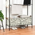 thumbnail image 3 of Yayeee Foldable Storage Basket for Shelves with Handles Waterproof Cloth Bins, Leaves Pattern, 3 of 7