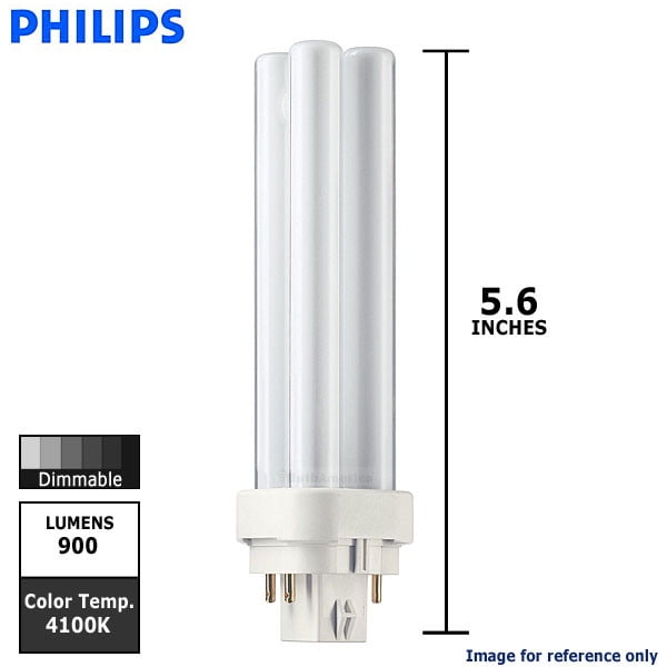 Philips, Fluorescent Light Bulb, 13W, 2700K, Double Tube