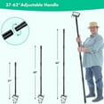 thumbnail image 5 of Garden Hoe- 62 Pulgadas de Estribo Hoe Herramientas de Jardín Cultivador para Deshierbe, Resistente Jardín con Ajustable, 5 of 5
