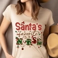 thumbnail image 4 of Santa’s Favorite Nurse Graphic T-Shirt for Men and Women, Unisex Casual Tee, Light Pink, Size 3XL, 4 of 6