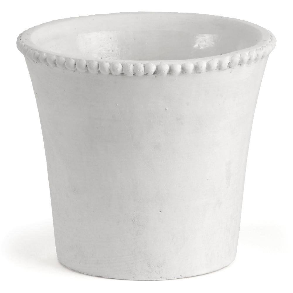 Beaded 7" Cachepot White, The size is: 7 x 7 x 6.25 By Napa Home Garden from USA by