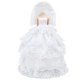 thumbnail image 1 of E-Ting Vestido de Fiesta de Noche de Boda Hecho a Mano Ropa Vestido Velo para muñecas (Blanco), 1 of 1