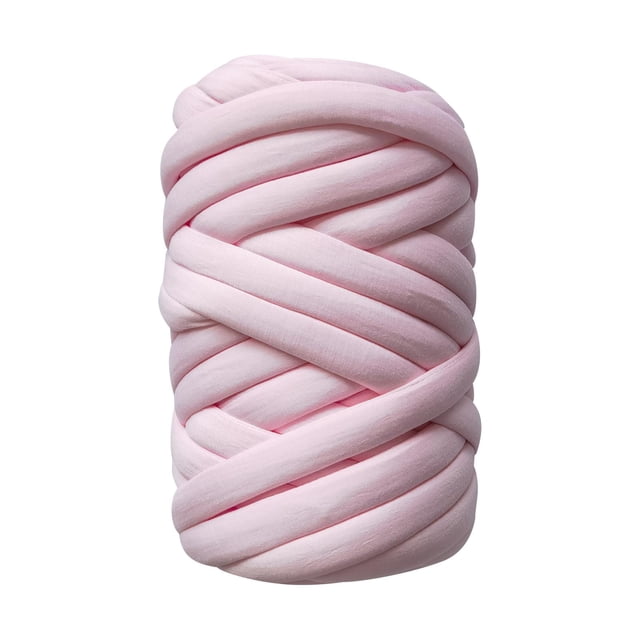Hilo grueso de terciopelo de 500 g para tejer a mano, cómodo y lavable. Rosa