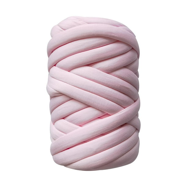 Hilo grueso de terciopelo de 500 g para tejer a mano, cómodo y lavable. Rosa
