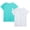 White/Mint, variant on Real Love Girls' Rash Guard Shirt - 2 Pack Quick Dry Short Sleeve Swim Shirts (Sizes: 2T-16)